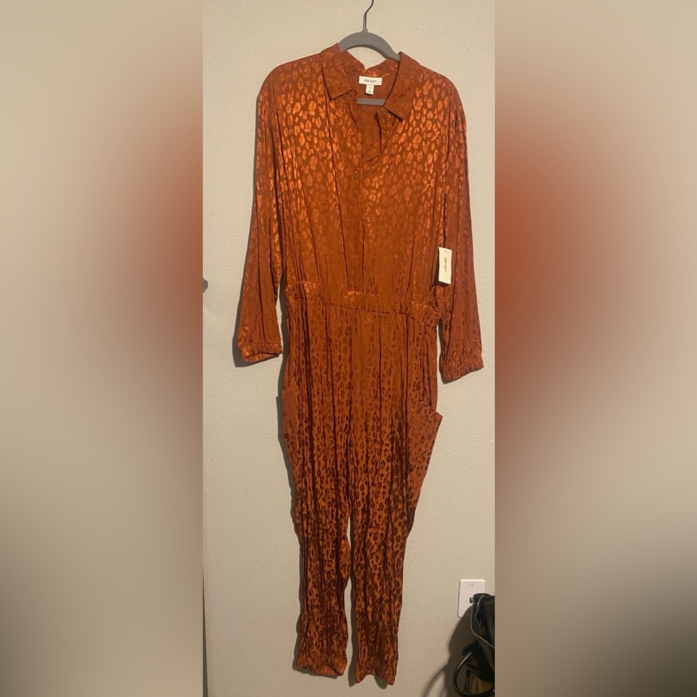 NWT Burnt Orange cheetah Jumper